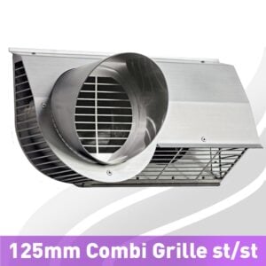 Stainless Steel External Combination Grille 125mm