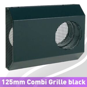 125mm Directional External Combi-Grille for MVHR - Black