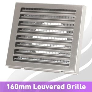 Zehnder louvered grille stainless steel