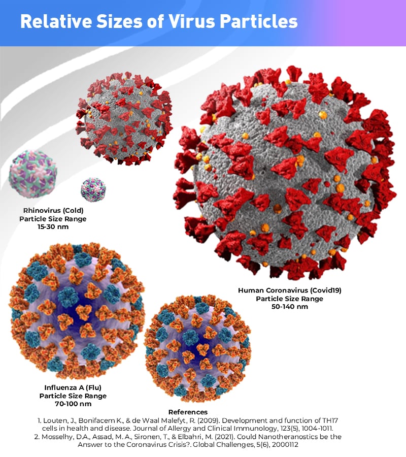 virus particle sizes